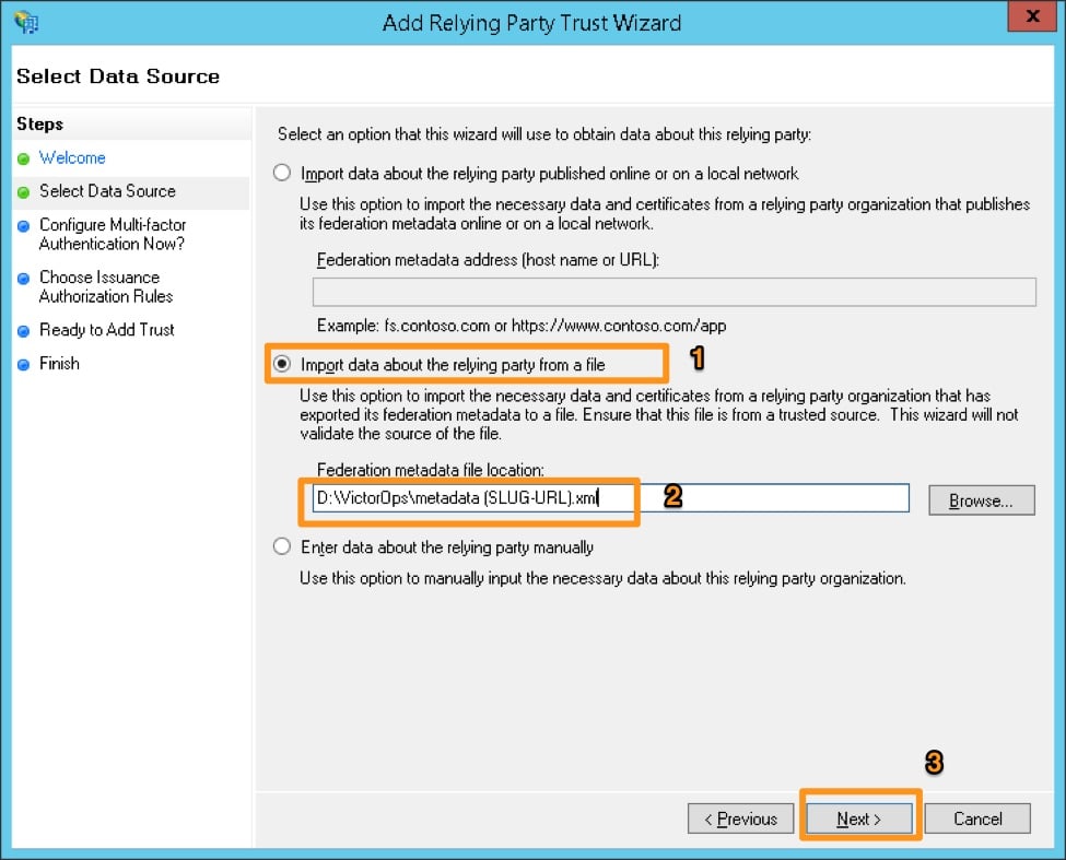 ADFS SSO Setup 3