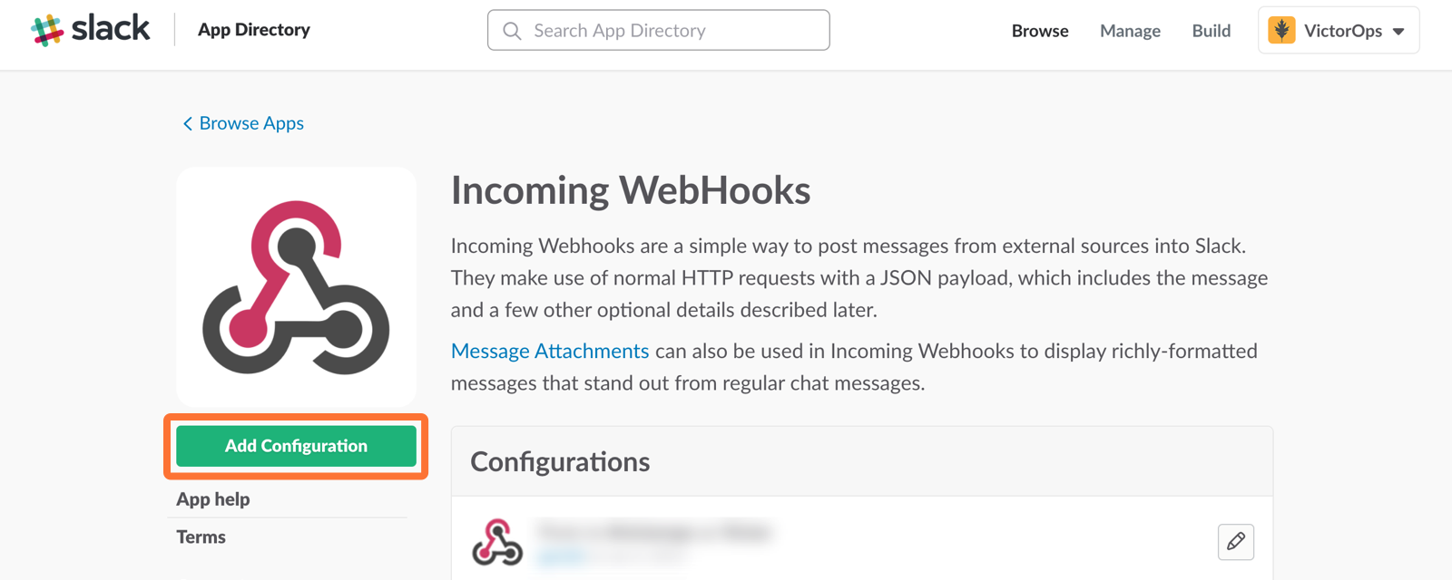 slack add webhook