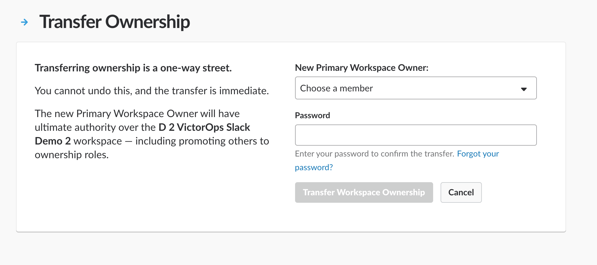 VictorOps Transfer Ownership module