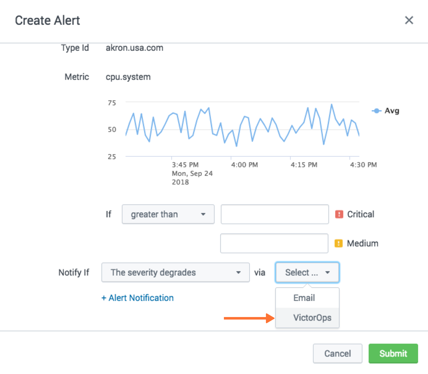 splunk sii victorops submit alert