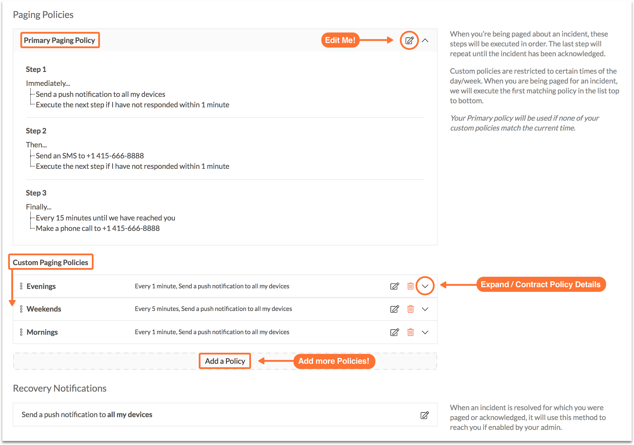 Primary Paging Policies | VictorOps