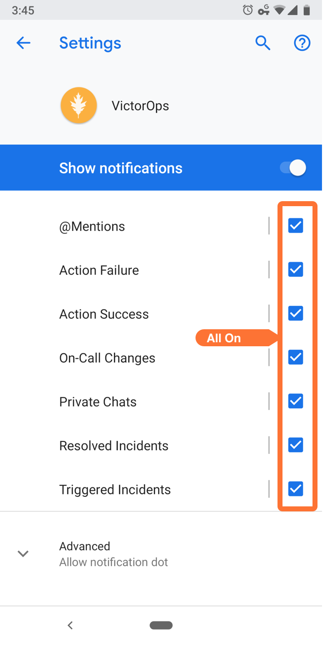 seven events that generate notifications in VictorOps