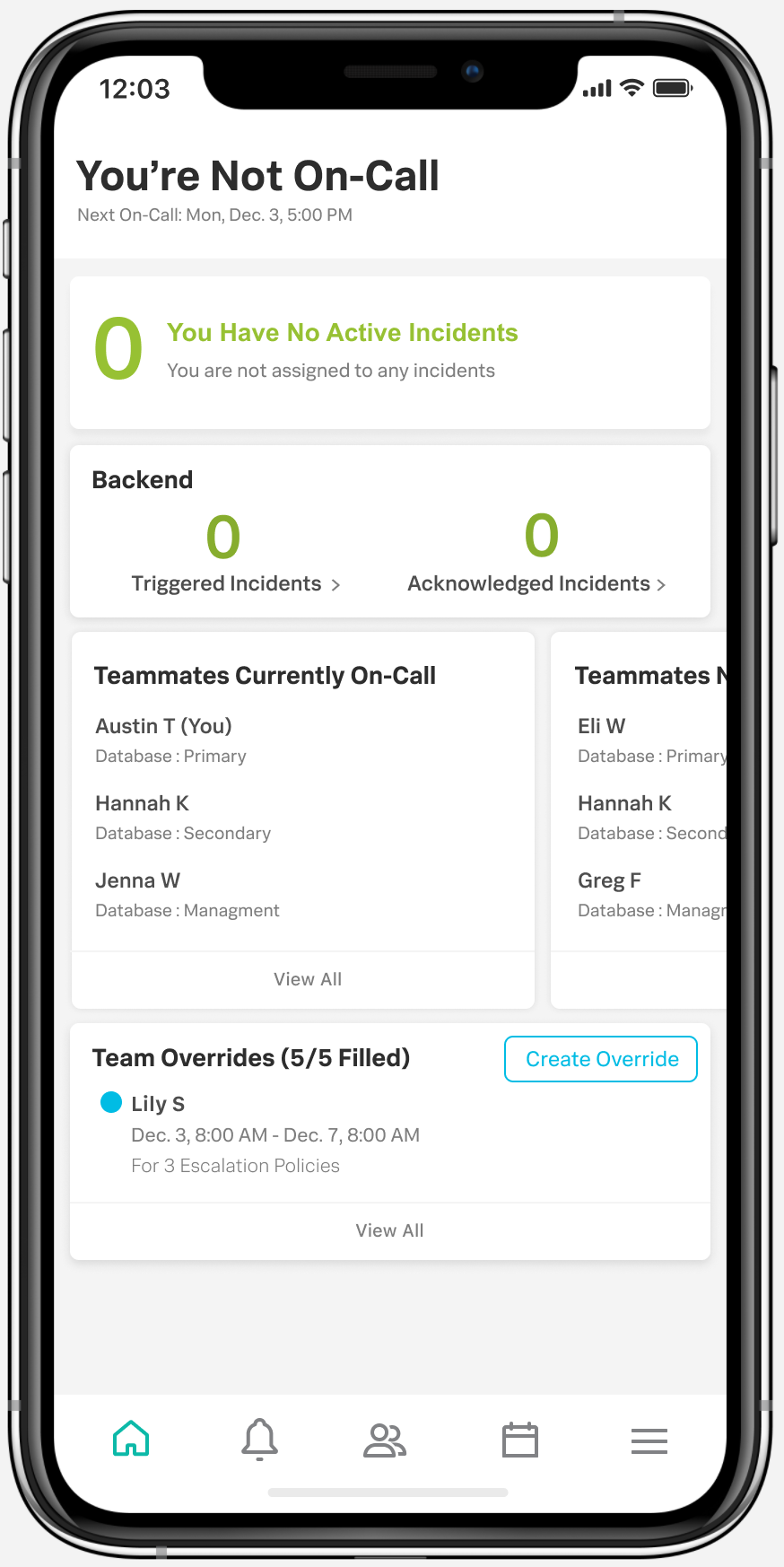 Mobile App - Home Page | Splunk On-Call Software