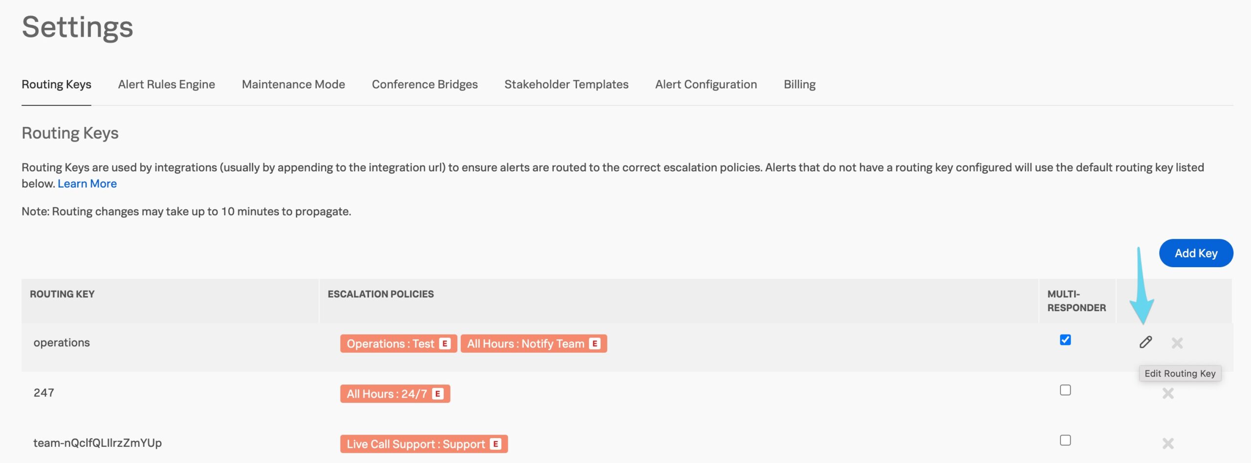 Create & Manage Alert Routing Keys